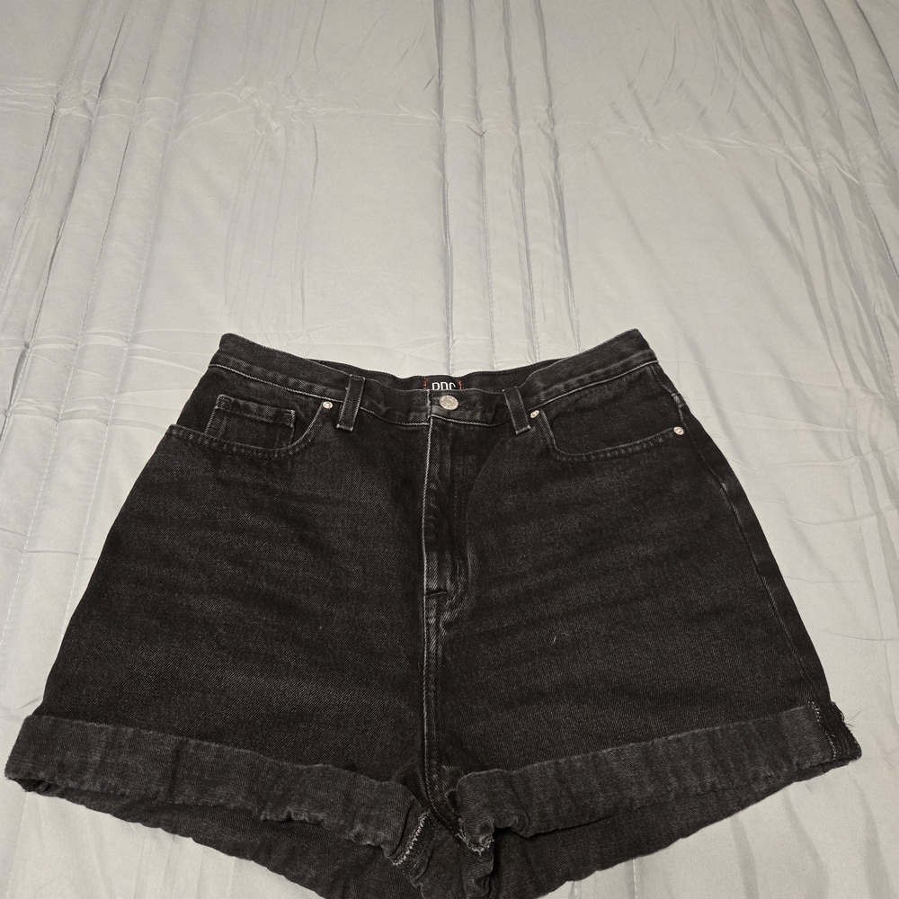 BDG High Rise Mom Fit Black Jean Shorts